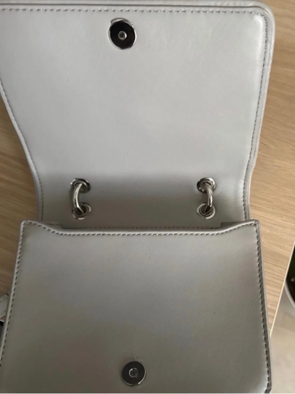 Tory Burch White Quilted Leather Mini Crossbody with Chain Strap